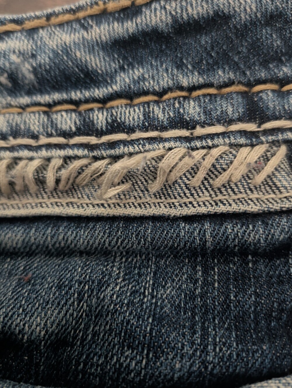 Rock Revial Roza Easy Boot Women Blue Denim Jeans Sz 31 Flap Pocket Distressed - Picture 9 of 16
